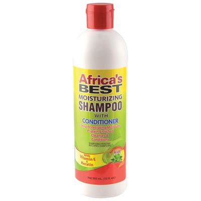 Africa&#39;s Best Moisturizing Shampoo With Conditioner, 12 Oz,Green,1-108-12-1200