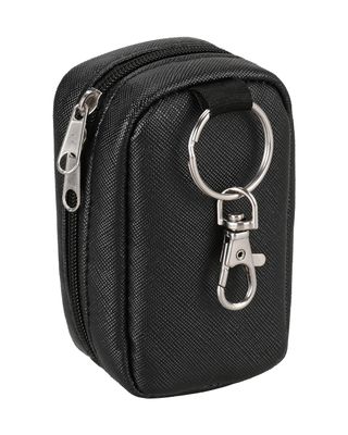 Meiiy Chapstick Holder Bag Small Lip Balm Sleeve Pouch Lipstick Portable Storage Bag Lip Gloss Case With Hook Accessories Gift for Women (balck)