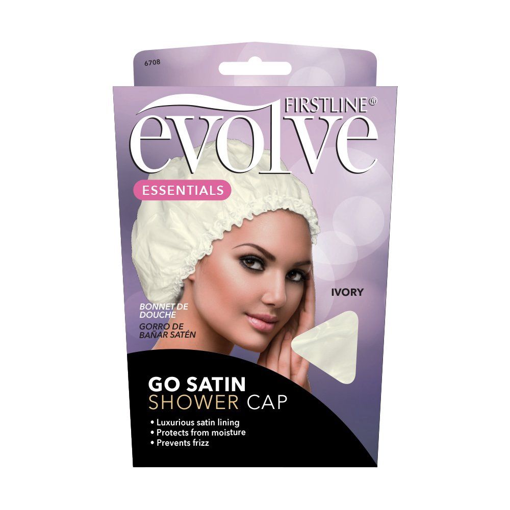 Firstline Evolve Go Satin Shower Cap - Ivory