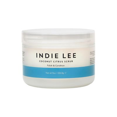 Indie Lee Citrus &amp; Coconut Body Scrub - Hydrating Body Exfoliator &amp; Sugar Scrub with Coconut Oil + Jojoba Oil for Dry Skin - All Over Lemon, Vanilla &amp; Lemongrass Exfoliating Scrub (8oz)