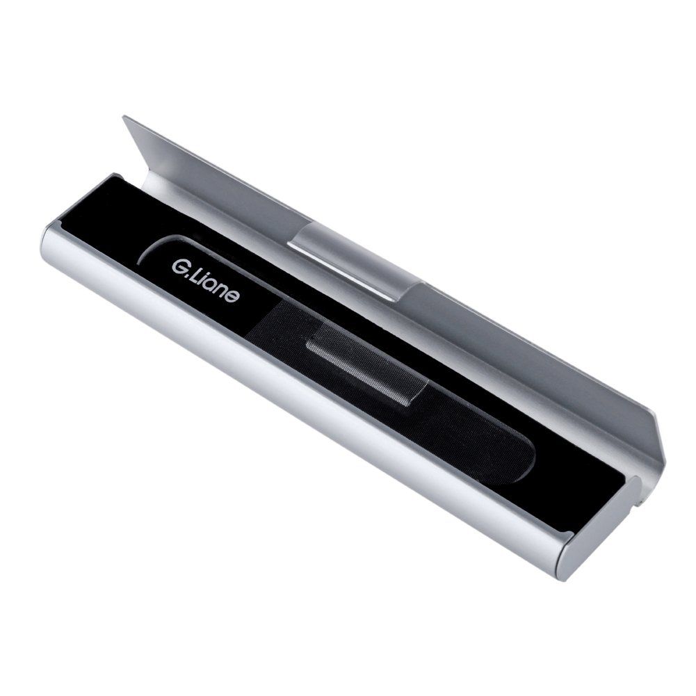 G.Liane Nail File and Nail Buffer 2 in 1 Nano Glass Nail Shiner with Aluminium Case Manicure Pedicure Crystal Nail Polisher Without Nail Polish for Natural Nails Professional Nail Care for Women