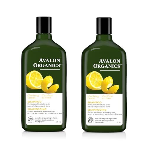 Avalon Organics Clarifying Lemon Shampoo, 11 oz. (Pack of 2)