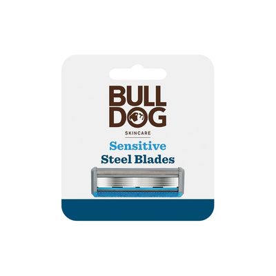 Bulldog Skincare - Sensitive Steel Blades - Men&#39;s Razor Blade Refills - Contains 4 Blade Heads