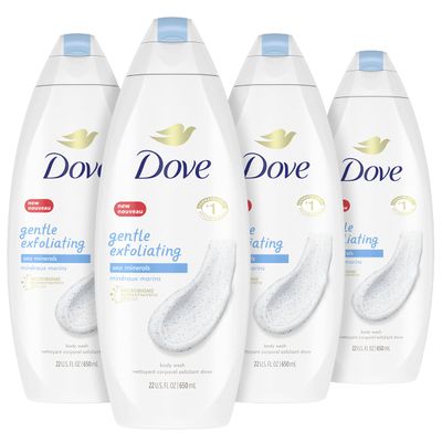 Dove Body Wash Instantly Reveals Visibly Smoother Skin Gentle Exfoliating Effectively Washes Away Bacteria While Nourishing Your Skin 22 oz 4 Count