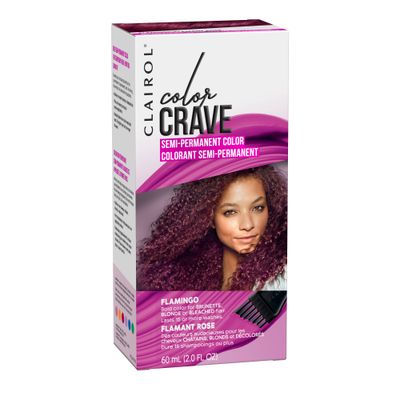 Clairol Color Crave Semi-permanent Hair Dye, Flamingo Hair Color, 1 Count