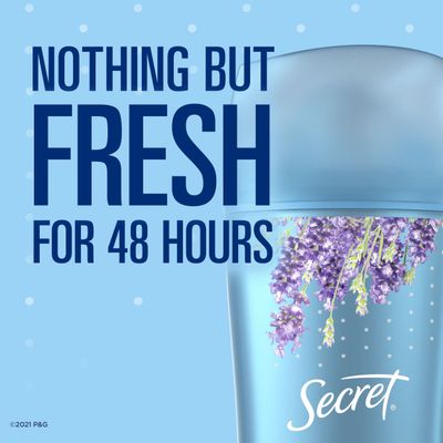 Secret Fresh Antiperspirant and Deodorant Invisible Solid, Luxe Lavender, 3 Count