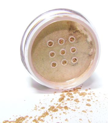 Pure Ziva Sand Beige Nude Naked Gold Goddess Glam Shimmer Loose Eyeshadow Powder Pigment, Single Glitter Mineral Dust Jar Pot; Talc, Paraben &amp; Cruelty Free, No Animal Testing