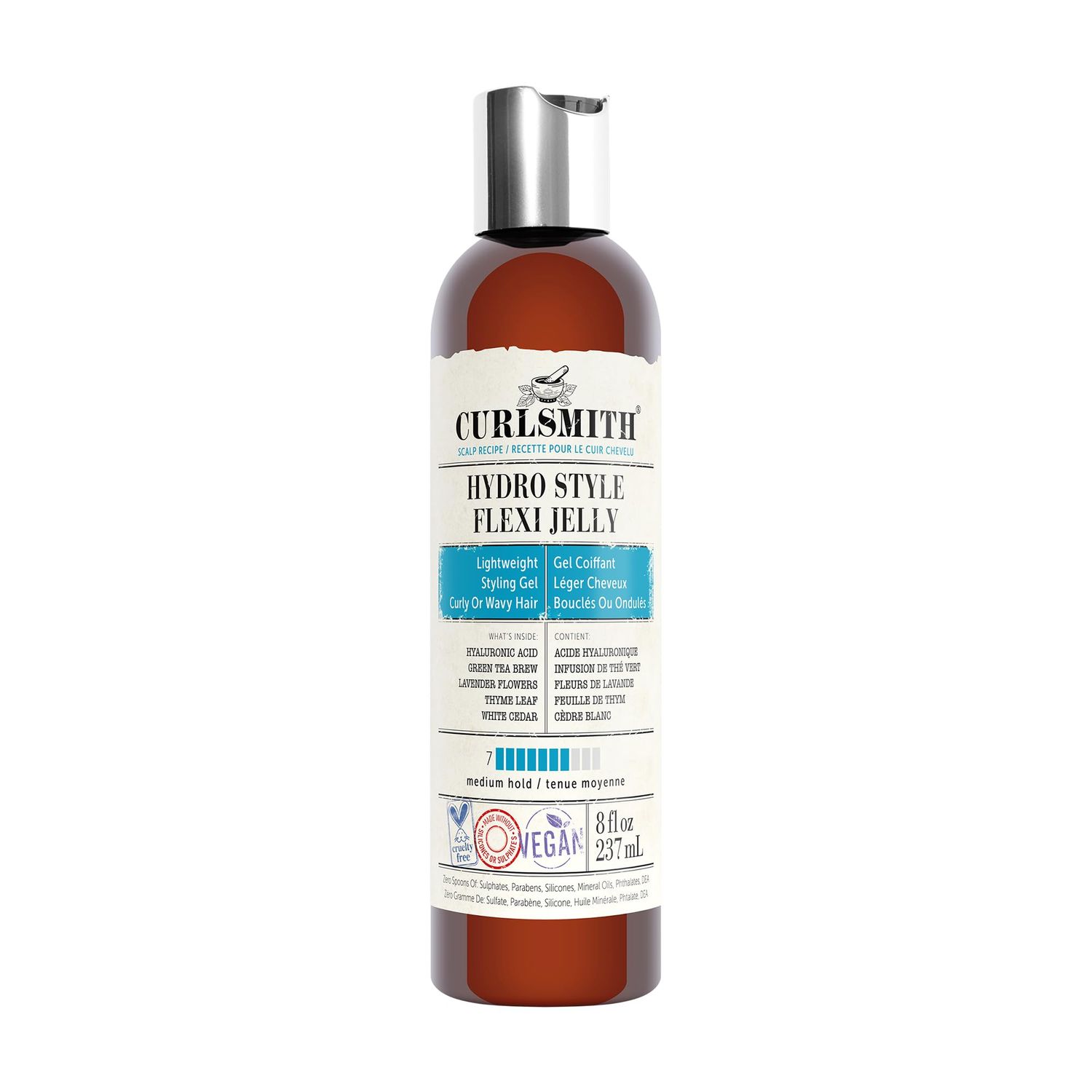 CURLSMITH - Hydro Style Flexi-Jelly - Vegan Defining Gel for Wavy, Curly or Coily Hair (8fl.oz)