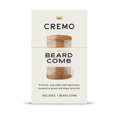 Cremo Beard Accessories, Dual-Sided Beard Comb Made from Verawood - Shape, Style And Groom Any Length Facial Hair