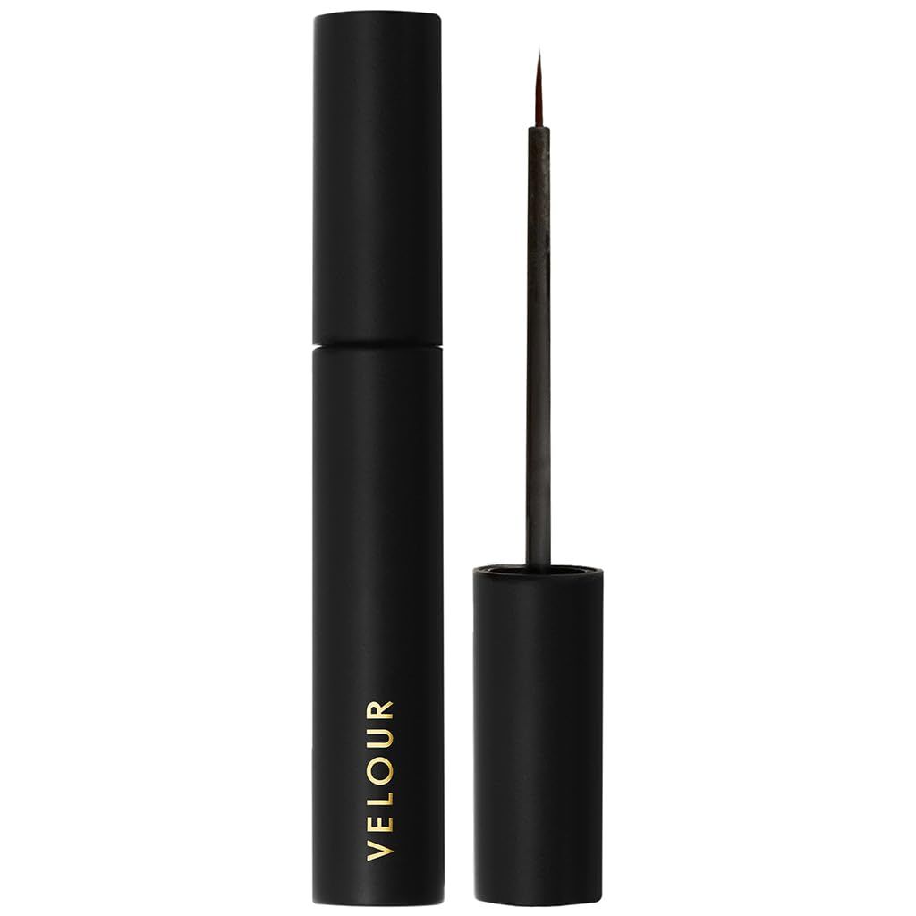 Velour Strong Eyelash Glue - Super Hold Vegan Lash Glue, Brush on Applicator - Premium, Latex-Free Eye Lash Glue for Strip Eyelash Extensions, Lash Adhesive for False Lashes (Black)