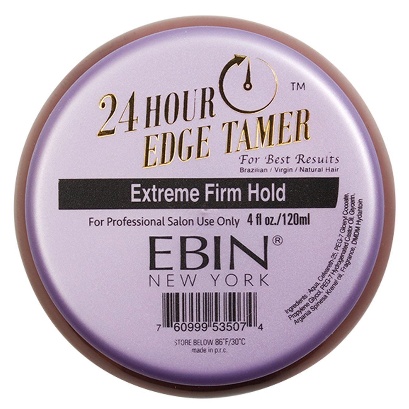 24 Hour Edge Tamer, Extreme Firm Hold, 4.0 Oz | Long Lasting, No Residue, No Flaking, No Build-up, High Shine, Smoothing and Enhancing Hair Edges with Castor Oil