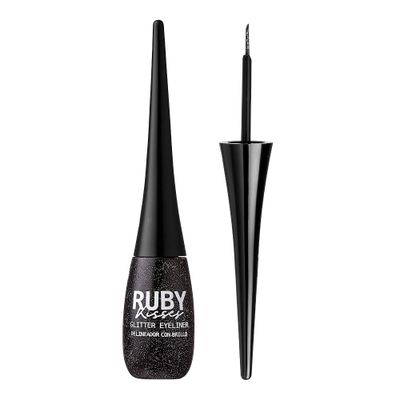 Ruby Kisses Eye Bling Glitter Eyeliner, Glitz N&#39; Black