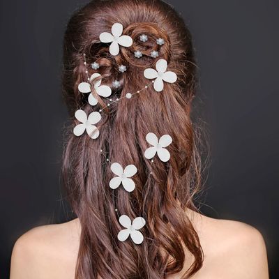 Boao 56 Pieces Wedding Hair Accessories Bridal HairPieces Crystal Rhinestone Hair Clips Bride Bridesmaid Flower U-shaped Glitter Headpiece Hair Combs