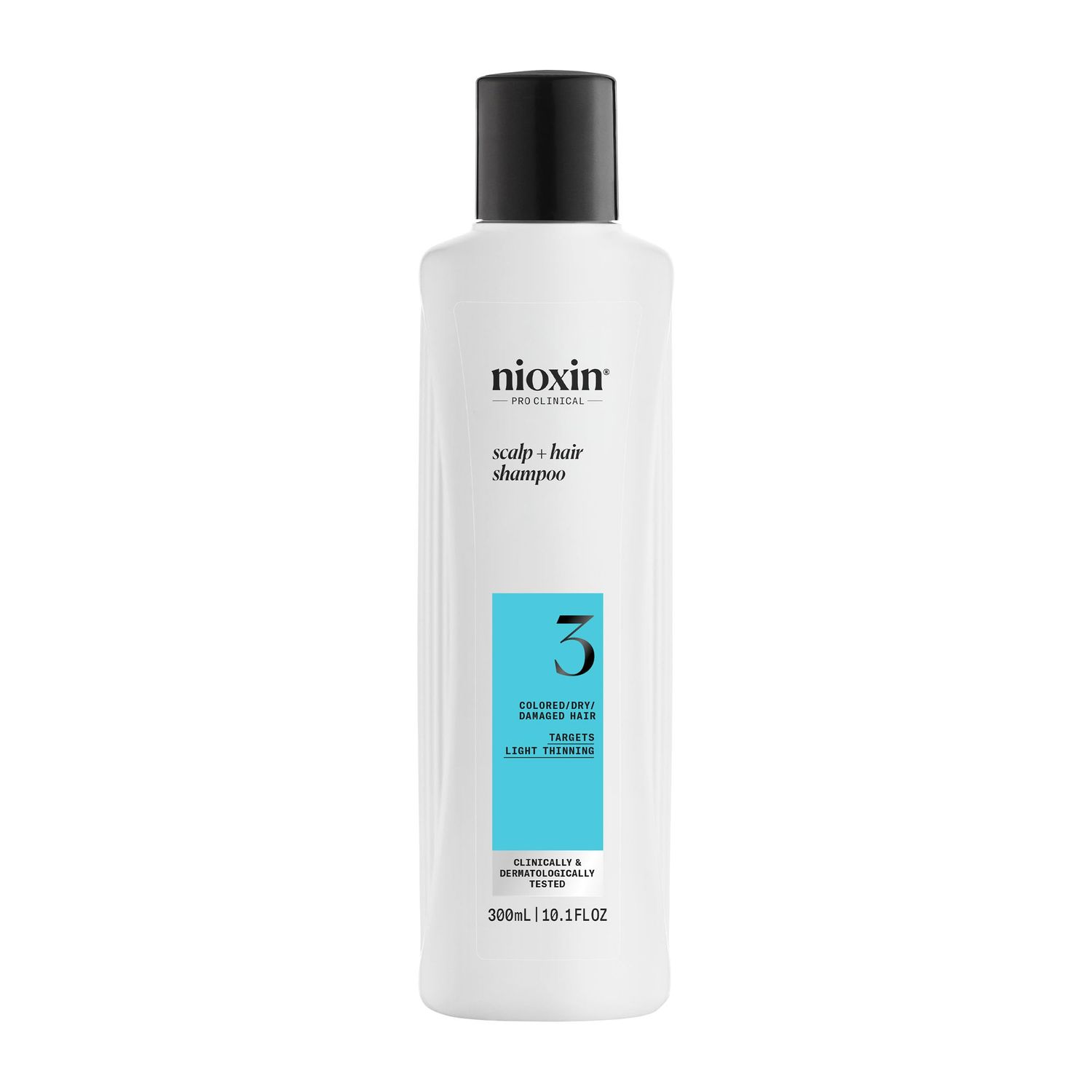 Nioxin System 3 Scalp + Hair Shampoo - Hair Thickening Shampoo For Damaged Hair with Light Thinning, 10.1 fl oz (Packaging May Vary)