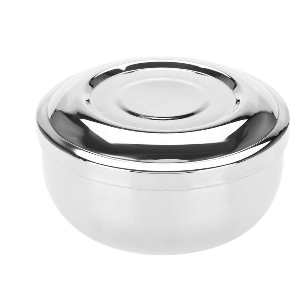 Rotekt Universal Men Stainless Steel Beard Shaving Soap Bowl Shaving Mug Container With a Mirror