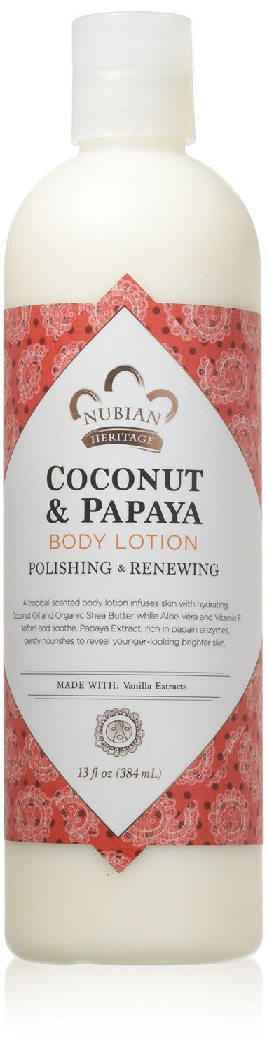 Nubian Heritage Body Lotion, Coconut and Papaya, 13 Fl Oz