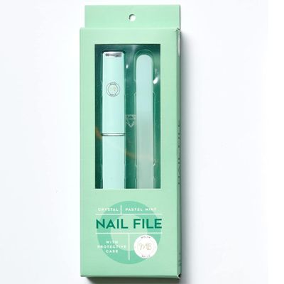 Malva Belle Best Crystal Glass Nail File for Women - Nail File &amp; Travel Case - Nail File Set - Heavy Duty Nail File for Natural Nails, Gel - Professional Nail Shaper - Nail Essentials - Mint 3mm