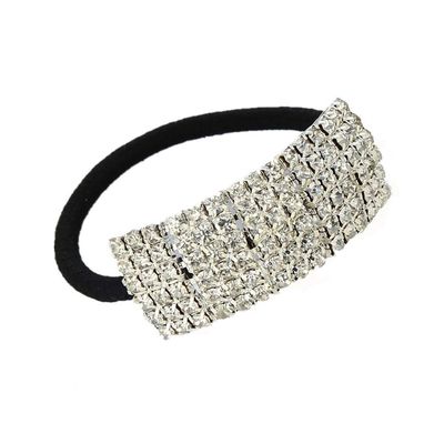 Xiwstar Hairband, Fashion Bling Crystal Rhinestone Hair Ties for Women Girls (Silver, 1 Count Pack of 1)
