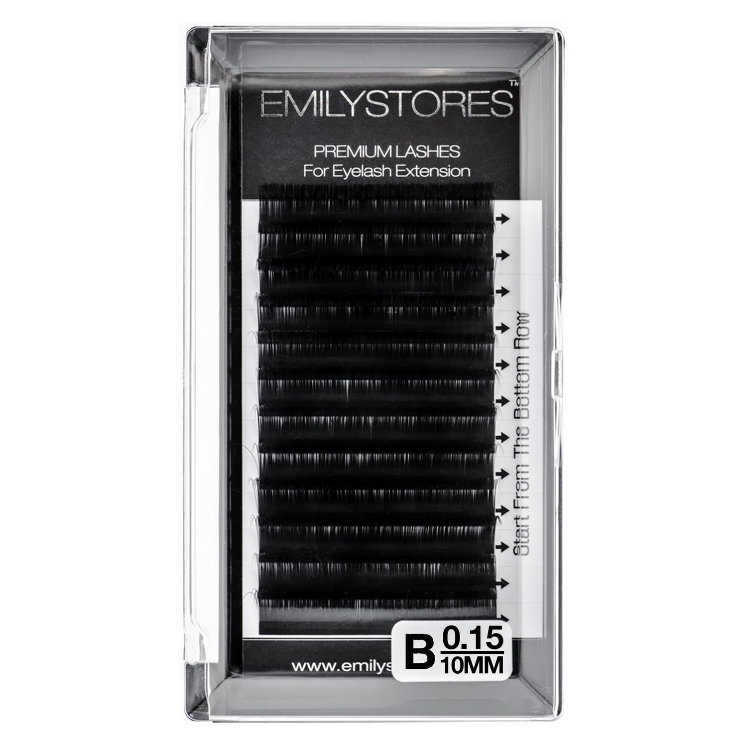 EMILYSTORES Lash Extensions 0.15mm Thickness B Curl 10mm Length Volume Individual Natural-Looking Eyelashes For Eyelash Extensions(0.15,B,10mm)