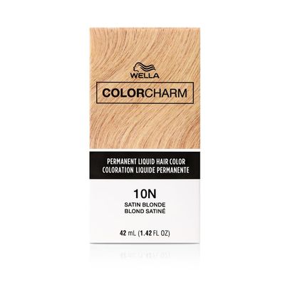 COLORCHARM Permanent Liquid Hair Color for Gray Coverage| 10N Satin Blonde| 1.4 Fl Oz