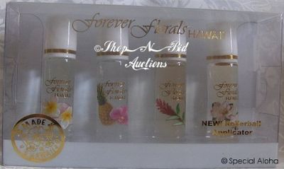 Forever Florals Hawaii Assorted 4-Pack Cologne Set with Rollerball Applicator