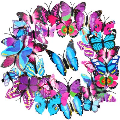 Boao 36 Pieces Butterfly Hair Clips Baby Girl Toddler Halloween Butterfly Clips Colorful Butterfly Barrettes 3D Wedding Hair Clips for Bridal Women Party Favors (Style 3)
