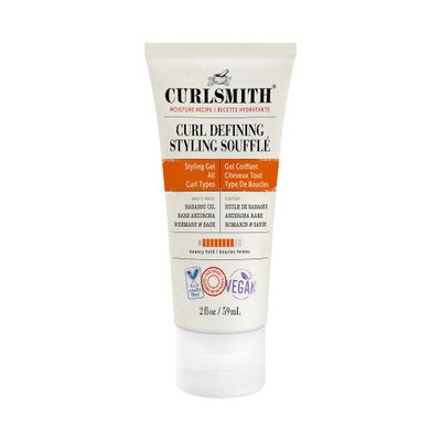 CURLSMITH - Curl Defining Styling Souffl - Vegan Medium Hold Styling Gel for Wavy, Curly and Coily Hair (2oz) Trial or Travel Size