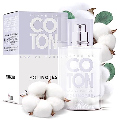 SOLINOTES Cotton Flower Perfume for Women - Eau De Parfum | Delicate Floral and Soothing Scent - Made in France - Vegan - 1.7 fl.oz