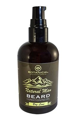 Natural Man Bay Lime Beard Oil - All Natural Beard Conditioner by Botanical Skinworks, 4 Ounce