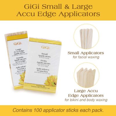 GiGi Small &amp; Large Accu Edge Applicators 100 Ct Each, 200 Pack