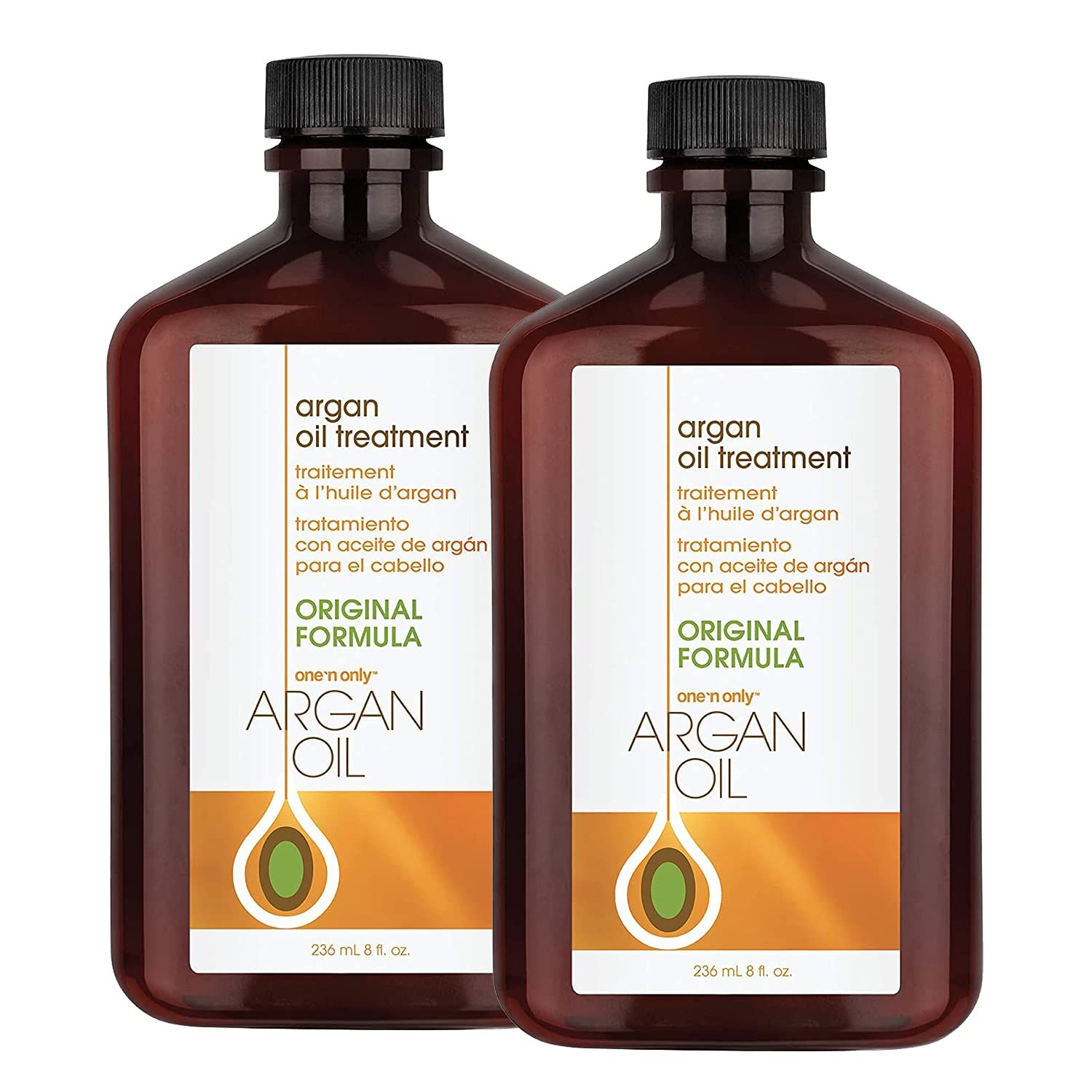 One &#39;n Only Argan Oil Hair Treatment, Helps Smooth and Strengthen Damaged Hair, Eliminates Frizz, Creates Brilliant Shines, Non-Greasy Formula, 8 Fl. Oz (2 Pack)