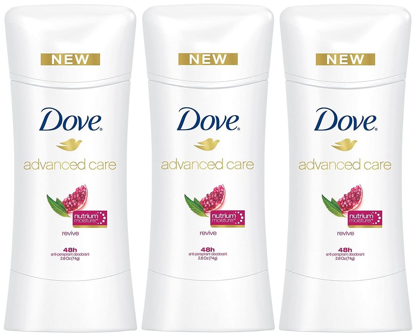 Dove Advanced Care Anti-Perspirant Deodorant, Revive 2.6 Oz (Pack of 3)