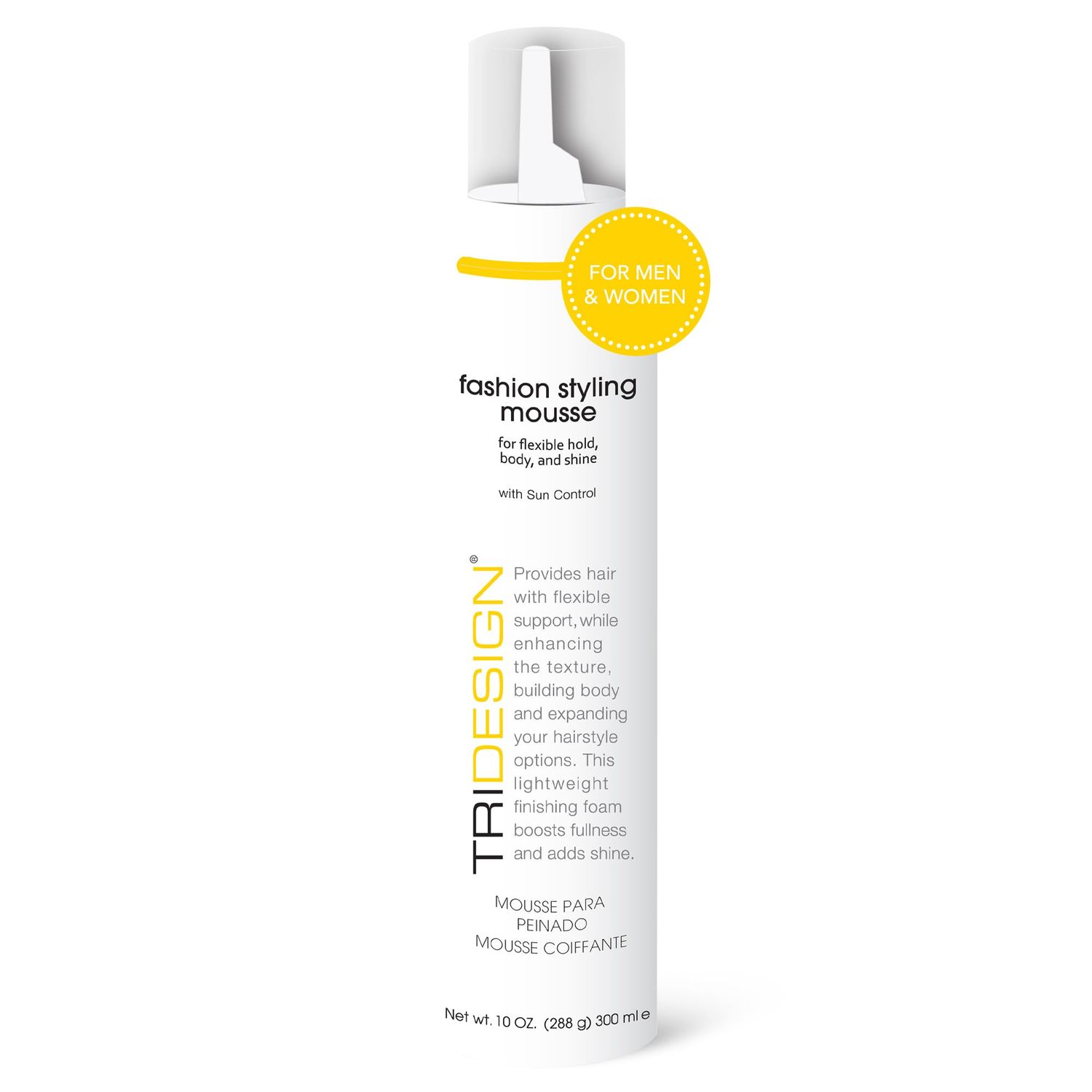 TRI Fashion Styling Mousse - Wavy Hair Volumizer &amp; Curl Tamer with Frizz Control, Shine &amp; Styling Options for Women, Hair Foam - 10 Ounce
