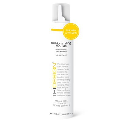 TRI Fashion Styling Mousse - Wavy Hair Volumizer &amp; Curl Tamer with Frizz Control, Shine &amp; Styling Options for Women, Hair Foam - 10 Ounce