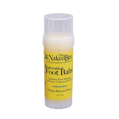 The Naked Bee Foot Balm for Restoration Heel (2oz) Orange Blossom Honey Foot Balm - Intensive Heel Repair &amp; Cracked Heel Treatment - Deeply Moisturizing &amp; Nourishing Balm for Dry, Tired Feet
