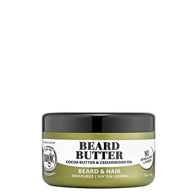 SoftSheen-Carson Magic Men&#39;s Grooming Conditioning Beard Butter With Cocoa Butter and Cedarwood Oil, Moisturizes, Softens and Define With No Drying Alcohol, 3.5 ounces