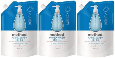 Method Gel Hand Soap Refill, Sea Minerals,34 Fl Oz (Pack of 3)