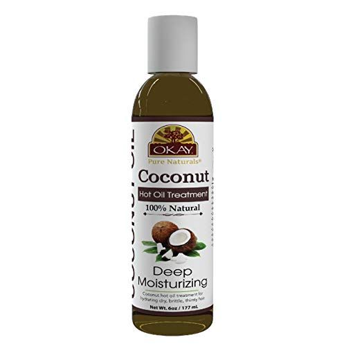 OKAY | Coconut Hot Oil Treatment | For All Hair Types &amp; Textures | Deeply Penetrating | 100% Natural | Free of Paraben, Silicone | 6 oz