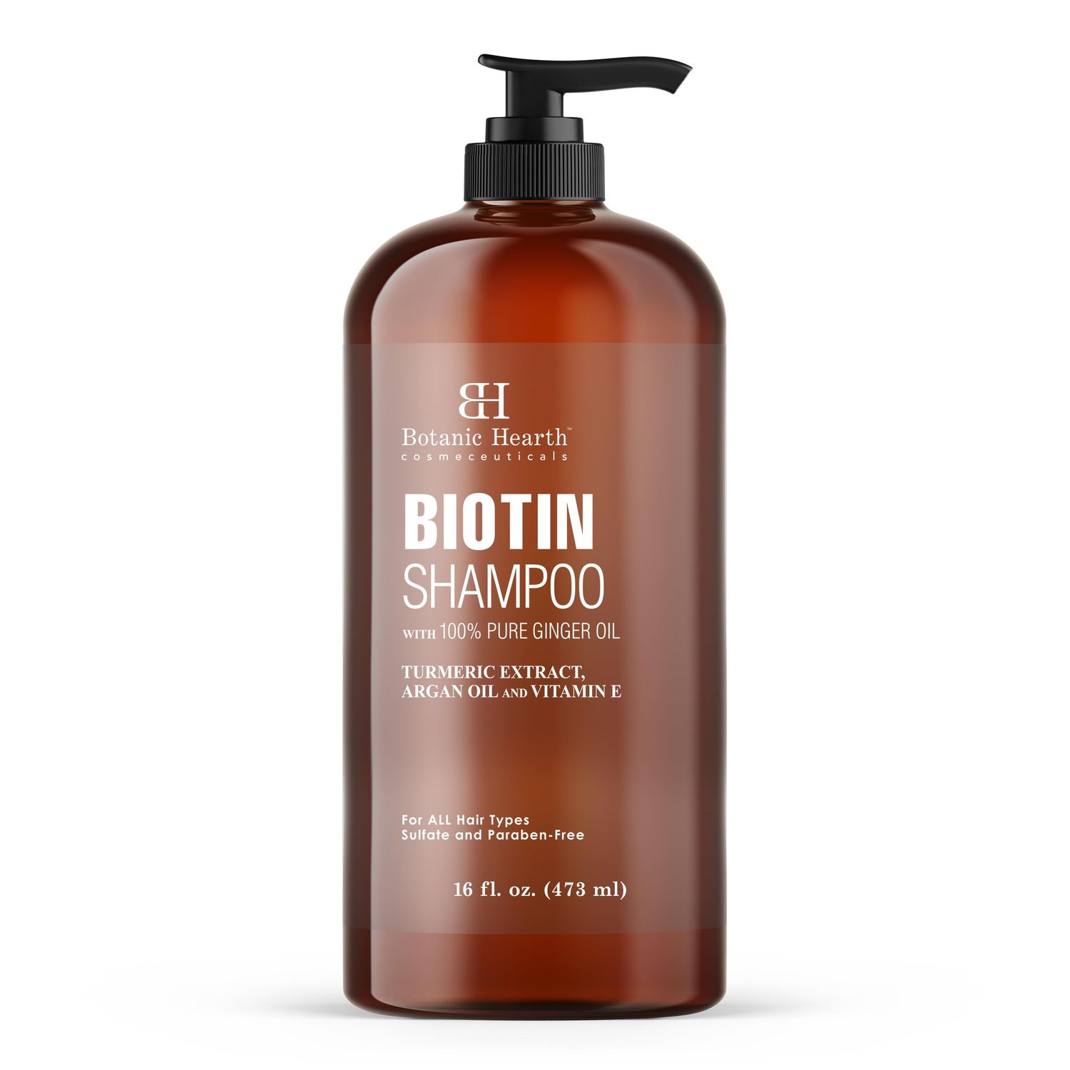 BOTANIC HEARTH Biotin Shampoo - 16 fl oz - Promotes Thicker, Fuller Hair - Hydrating &amp; Nourishing Formula for Stronger Hair Growth - Sulfate-Free, Paraben-Free, Safe for All Hair Types