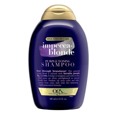 OGX Impecca-Blonde Purple Toning Shampoo, 13 fl oz