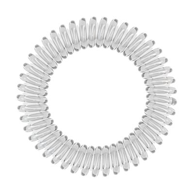invisibobble SLIM Traceless Spiral Hair Ties - Pack of 3, Crystal Clear - Strong Elastic Grip Coil Hair Accessories for Women - No Kink, Non Soaking - Gentle for Girls Teens and Thick Hair