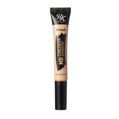 Ruby Kisses HD Concealer &amp; Foundation Flawless Full Cover Brush Face Makeup (Light Ivory)
