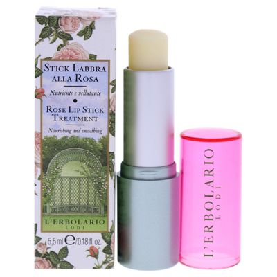 L&#39;Erbolario Rose Lip Stick Treatment - Contains Three Rose Varieties - Provence, Damask And Musk - Nourishing And Smoothing Properties - Embellished With Unmistakable, Delicate Scent - 0.18 Oz