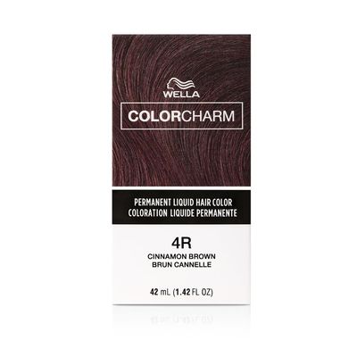 COLORCHARM Permanent Liquid Hair Color for Gray Coverage| 4R Cinnamon Brown | 1.4 Fl Oz