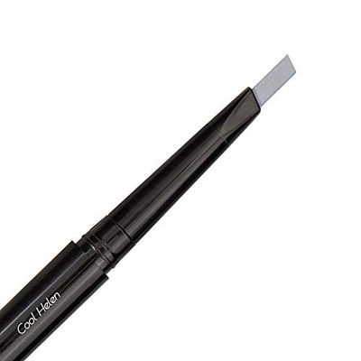 Eye Embrace Cool Helen: Light Gray Eyebrow Pencil - Waterproof, Double-Ended Automatic Angled Tip &amp; Spoolie Brush, Cruelty-Free