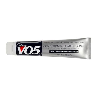 VO5 Alberto Conditioning Hairdressing for Grey White Silver Blonde Hair - Hair Conditioner Styling Product - Smooths Frizz - Brightens Color - 1.5 oz