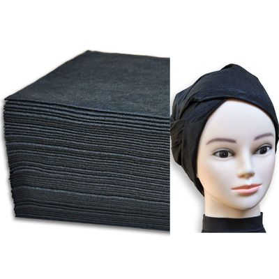 DAVELEN Luxury Spa Towels - Eco-Friendly Disposable Towels for Salon, Spa, Hair, Face, Body - Soft, Large (31.5 x 15), and Absorbent - Black, 50-Pack