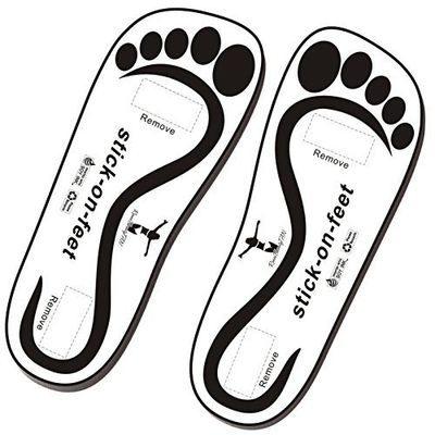 Economy 25 Pairs(50feet) Black Spray Tan Stick on Feet Disposable Spa Sole Protector Foot for Sunless Tanning