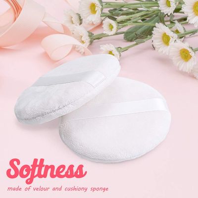 Topwon 4 Inch Powder Puff, Washable Large Body Powder Puff for Face Cleaning,Makeup &amp; Powder Foundation Blending - Soft &amp; Furry