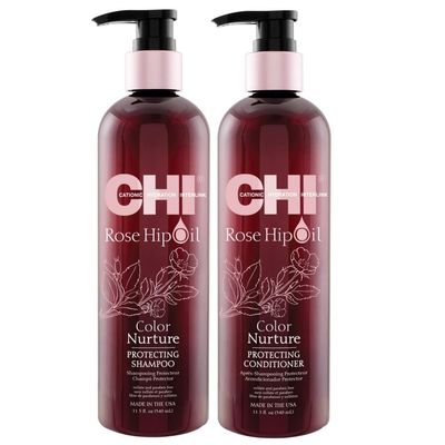 Chi Rose Hip Oil Color Nurture Protecting Shampoo &amp; Conditioner 11.5oz